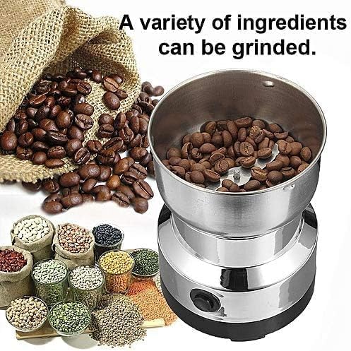 Electric Coffee & Spice Grinder – Stainless Steel High-Speed Kitchen Grinder 4-Blade